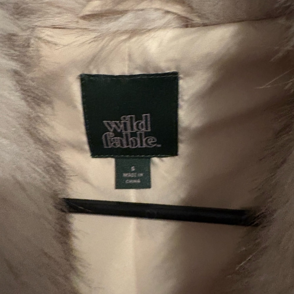 1- wild fable Plush Faux Fur Teddy Jacket - Picture 2 of 4